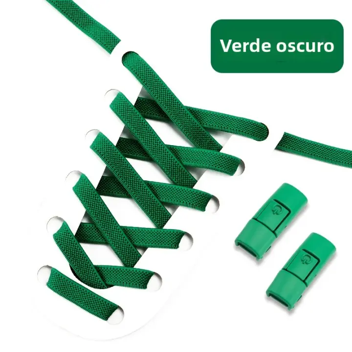 Laces Elásticas Coloridas Sin Cordones Para Zapatos De Adultos Y Niños 8MM Ampliados Antideslizantes Para Sneakers Y Zapatos Planos - 1