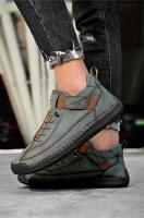 Zapatos De Cuero Para Hombre Hechos a Mano Transpirables Zapatos Casuales Cómodos Para Caminar Sneakers De Marca Lujo Tamaño Grande 38-48 - details 6
