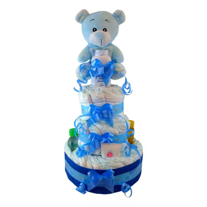 Tiernos Momentos - Tarta de pañales Johnson para niño - 1