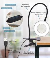 Lámpara De Escritorio LED Con Clip USB Multicolor Ajustable Luz Nocturna Para Cama Flexível Cor Preto Luz De Leitura - details 8
