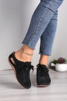 Nuevo Estill de Mulas de media Caña with Tiras y Tacones de cuña para Mujer, sandalias huecas de talla Grande, - details 3