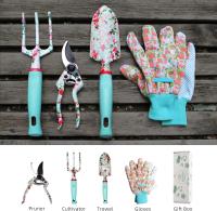 Juego De Jardinería, Juego De Herramientas De Jardinería De 4 Piezas, Juego De Jardinería para Mujer, Podadoras, Guantes, Paleta, Verde - details 0