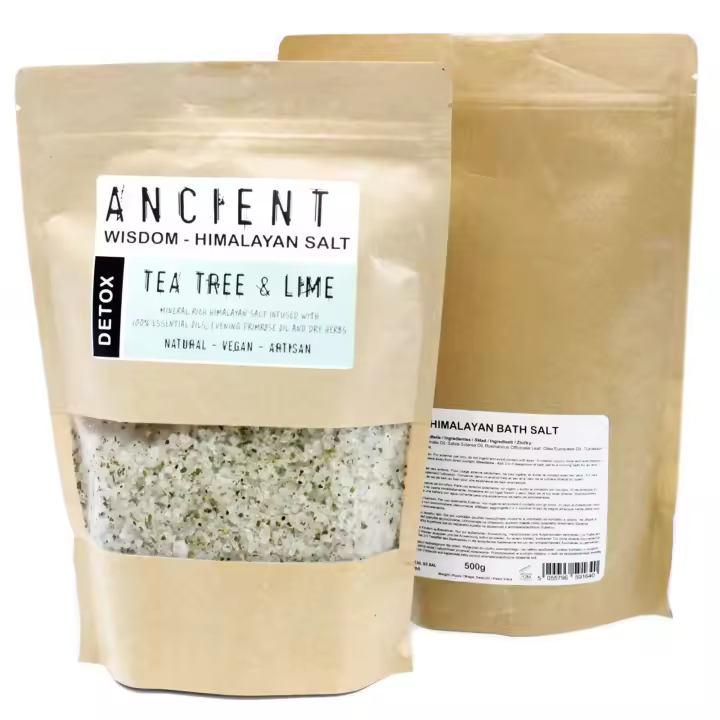 Sales de baño del Himalaya 100% naturales con árbol de té, lima y onagra – Fórmula vegana | Ancient Wisdom - 1