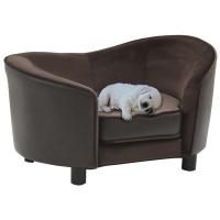 vidaXL Sofá para Perros Felpa y Cuero Sintético 69x49x40 cm Acolchado Color Gris oscuro,  Negro,  Gris y mas - details 2