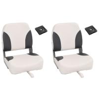 vidaXL Set de asientos plegables para barco con respaldo bajo 4 uds - details 0