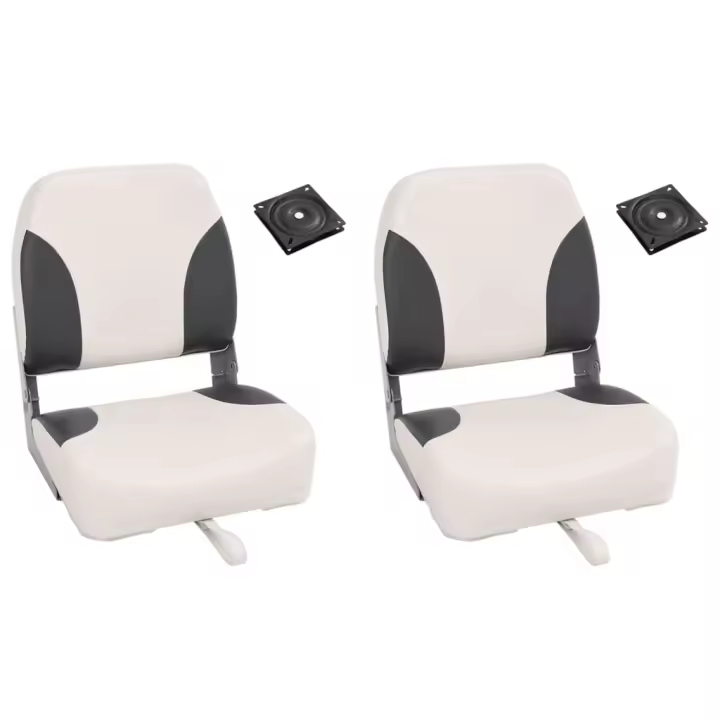 vidaXL Set de asientos plegables para barco con respaldo bajo 4 uds - 1