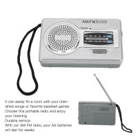 Mini Radio Portátil Transistor AM FM Con Altavoz Y Jack De Auricular Plata Gris DSP Chip Tecnología Incluida En Venta Individual - details 1
