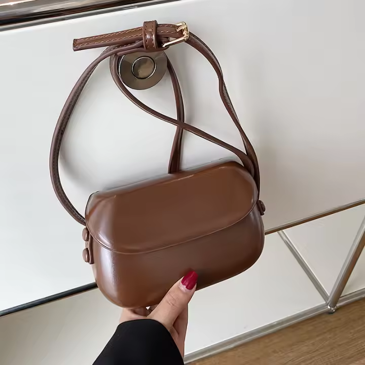 Bolso bandolera pequeño de Piel intética para Mujer, mini Bolso bandolera para Mujer, Bolso Pequeño impermeable con Correa de Piel para el hombro. - 1