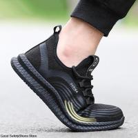 Zapatos De Seguridad Con Punta De Acero Para Hombre Ligeros Y Transpirables Botas De Trabajo Con Malla Cierre De Lazo Antipinchazos Y Resistente Al Desgaste - details 28