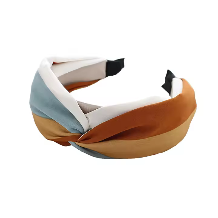 Diadema estilo boho retro para mujer, banda ancha para el pelo - 1