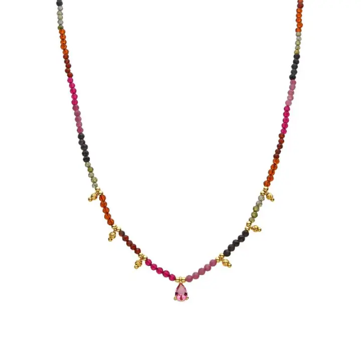 Collar Lux by Lux Baim Acero Baño Oro y Turmalinas SGNX29779900 - 1
