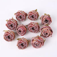 5PCS Rosas Artificiales Con Borde Quemado Decoraciones Para Bodas Y Fiestas Accesorios De Navidad Decoración De Pared Y Hogar Flores De Seda Para Aniversarios Y Baños De Muyño - details 15