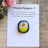 Adorno Navideño De Pingüino De Bolsillo Lindo Regalo Con Tarjeta De Mensaje Pequeño Decoración Para Fiestas Y Distancia Social - details 0