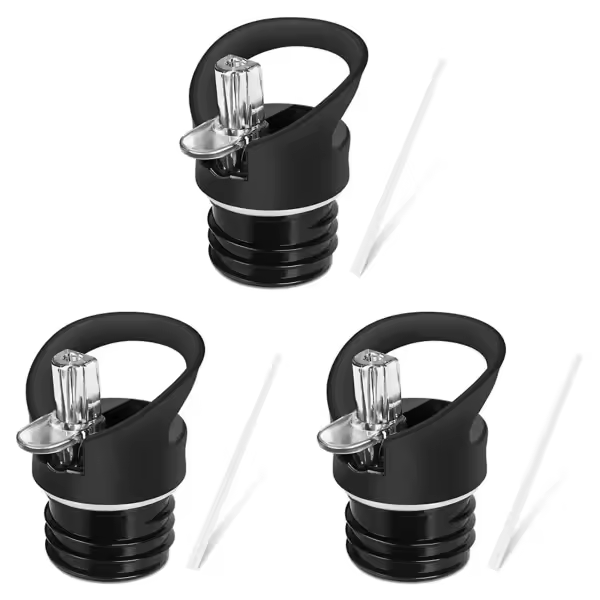 3X Straw Lids, Insulated Sports Water Bottle Straw Lids for Kanteen Water Bottles, Vacuum Flasks - 1