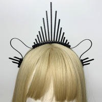 Halocrown Tiara Griega Barroca De Mujer Adorno De Cabello Estilo Solar De Diosa Accesorio De Moda Para Fiestas Material Plástico - details 19