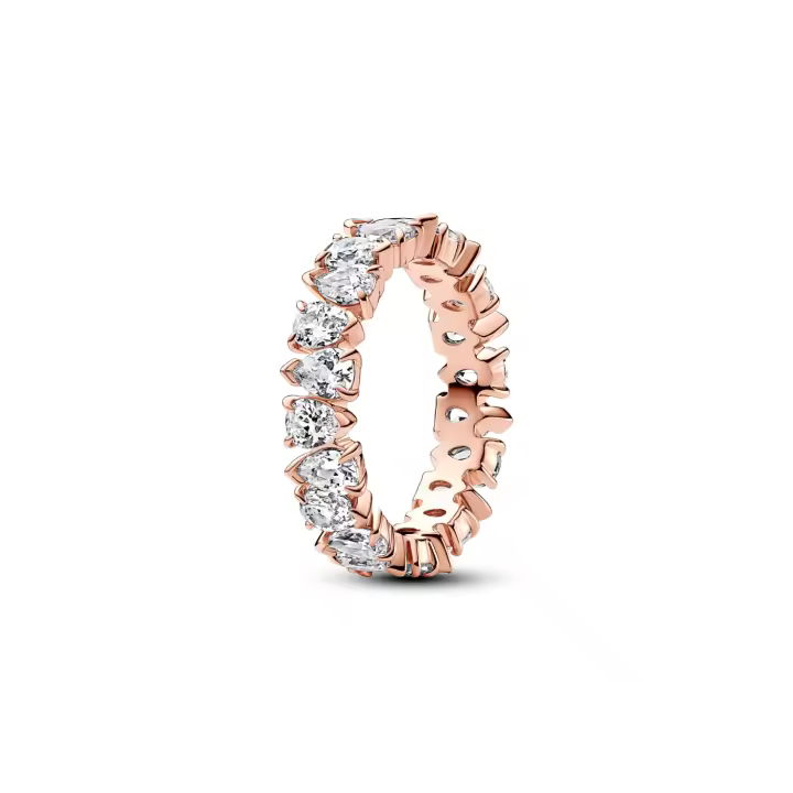 Anillo Pandora Rosé Banda Brillante Alterna 183021C01 - 1