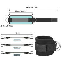 AOLIKES Banda De Resistencia Para Tobillo Con Cubre Tobillos Para Ejercicio De Muslos Y Piernas Correa De Anclaje Con Bandas De Resistencia Para Entrenamiento De Fuerza Unisex - details 1