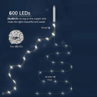Guirnalda De Luces LED De 600 LED Para Navidad Decoración De Hogar Y Dormitorio Luz De Cascada Para Fiesta De Halloween - details 4