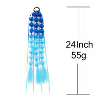 Extension De Cabello Sintético Cola De Caballo Colorida Tren De Burbujas Larga Tren De Luces Cola De Caballo Para Mujeres Fibra De Alta Temperatura Recta Pieza Única - details 1