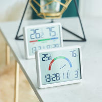 Medidor De Temperatura Y Humedad Multifunción Con Diseño Magnético Pantalla Grande Reloj Alarmas Electrónicos Termómetro Digital - details 4