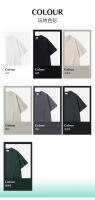 Camiseta De Algodón Pesada De 300g Sycpman Para Hombre Con Hombros Caídos Y Mangas Cortas En Color Sólido Para El Verano - details 4