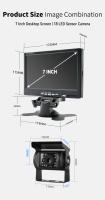 Cámara De Visión Trasera Universal Para Coche Camión Con Monitor 24V Visión Nocturna Infrarroja Cámara Retrovisora De 7 Pulgadas KTYDKP - details 3