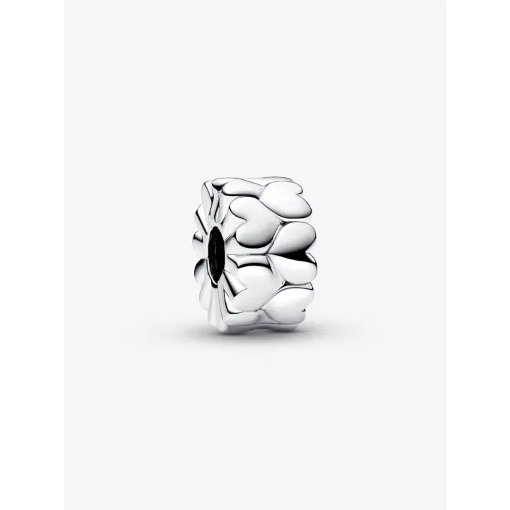 Pandora - Charm de clip with Diseño de corazón - Plata de Lei - 1
