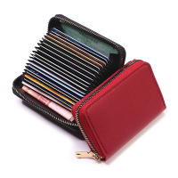 Cartera De Tarjetas De Negocio Para Hombres Y Mujeres En Gris PU Cuero Protegido Monedero Con Cierre De Cremallera 20 Espacios Para Tarjetas - details 17