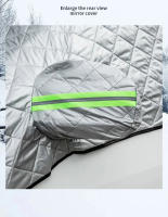 Escudo Solar Y Nevado Para Coche Cubierta Del Parabrisas Anticongelante Y Protección Contra La Nieve Tejido De Oxford Grueso - details 8
