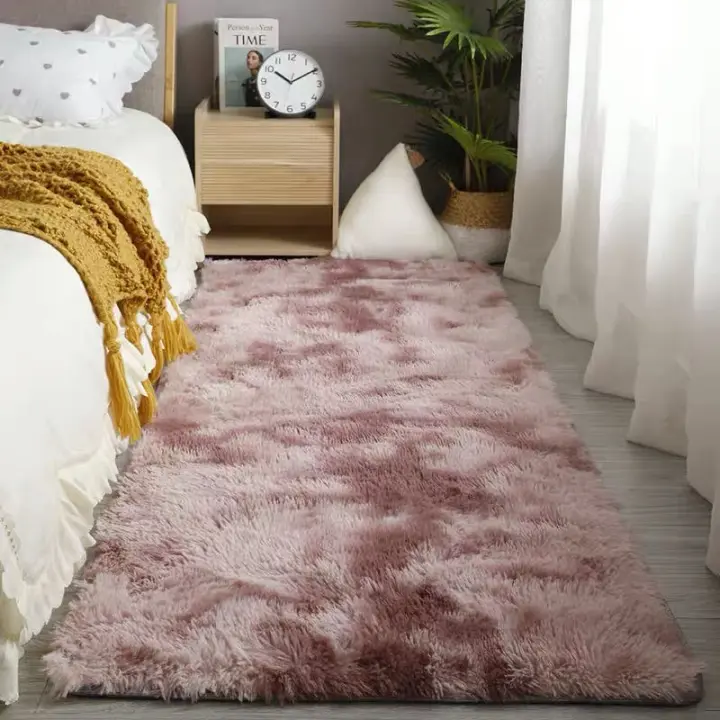 Alfombra De Plush Super Suave Para Dormitorio Alfombra Para Pie Al Lado De La Cama Alfombra Fuzzy Para Niños Alfombra De Sala De Estar Decoración De Habitación Antideslizante Indor - 1