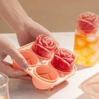 2PCS Molde De Hielo En Forma De Flor 2.5 Pulgadas Silicona Ecológica Para Cocteles Y Jugos Herramientas De Cocina Prácticas - details 4