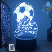 Lámpara De Noche LED 3D De Fútbol Ilusión Infantil Bola De Fútbol Táctil Decoración Para Habitación De Niños Regalo Luz De Mesa - details 10