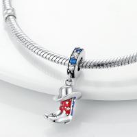 Colgante De Serie Trabajo Y Carrera En Color Plata Para Pulsera Pandora DIY Joyería Para Mujer Zirconia Metálica De Plata - details 1