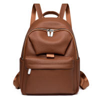 Mochila de color sólido para mujer, nuevo estilo, de PU, para viajes de ocio, mochila pequeña versátil, mochila escolar de moda para mujer - details 3