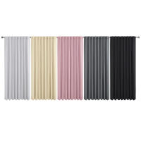 Cortinas Negras Para Sala De Estar Funcionales Y Termoaisentes Listas Para Colocar Diseño Sólido Aislantes De Luz Para Dormitorio - details 0