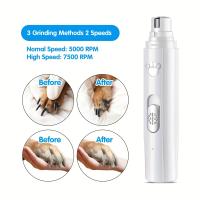 Cortauñas Para Perros Recargable USB Ruidoso Y Seguro Tijeras De Uñas Eléctricas Para Mascotas Herramientas De Peluquería Para Pies De Perro Y Gato - details 2