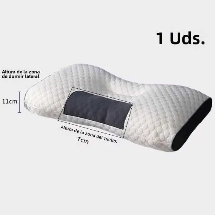 Almohada De Cuello Ortopédica Para Dormir Almohada De Masaje SPA De Fibras De Soja Protege El Cervical Rectangular Poliéster/Celulosa Uso Doméstico - 1