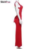 Vestido De Vacaciones Nibber Con Cuello Cuadrado Y Espalda Descubierta Para Mujer Sin Mangas Decorado Con Lazo Vestido Sexy De Fiesta En La Playa Vestido De Cuerpo Entero De Polyester Y Spandex - details 7