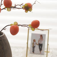 Modelo De Fruta De Persimón Artificial Decoración Para Fotografía Boda Casa Regalo Navidad Halloween Agradecimiento DIY Plantas Falsas - details 9