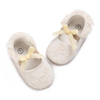 Zapatos De Princesa Para Bebé Niña Con Cordones Y Aros Antideslizantes Suela Suave Para Cama Ropa De Bebé 0-18 Meses - details 7