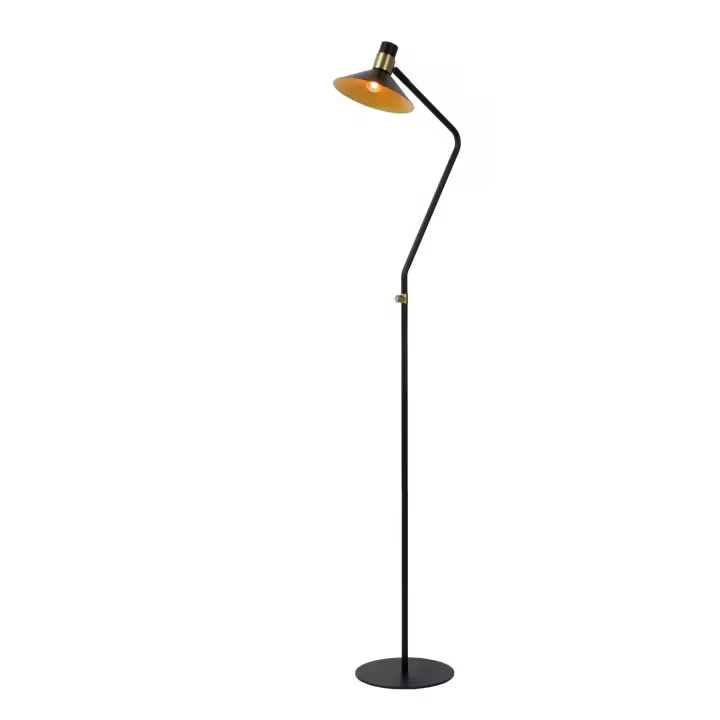 Lucide PEPIJN - Lámpara de suelo - Ø 23 cm - 1xE14 - Negro - 1