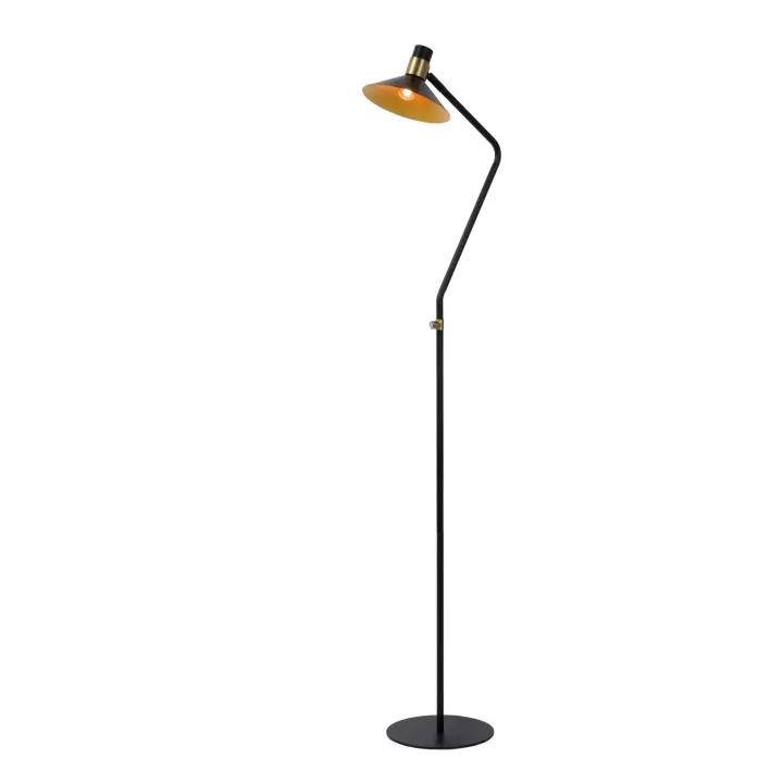 Lucide PEPIJN - Lámpara de suelo - Ø 23 cm - 1xE14 - Negro - 1