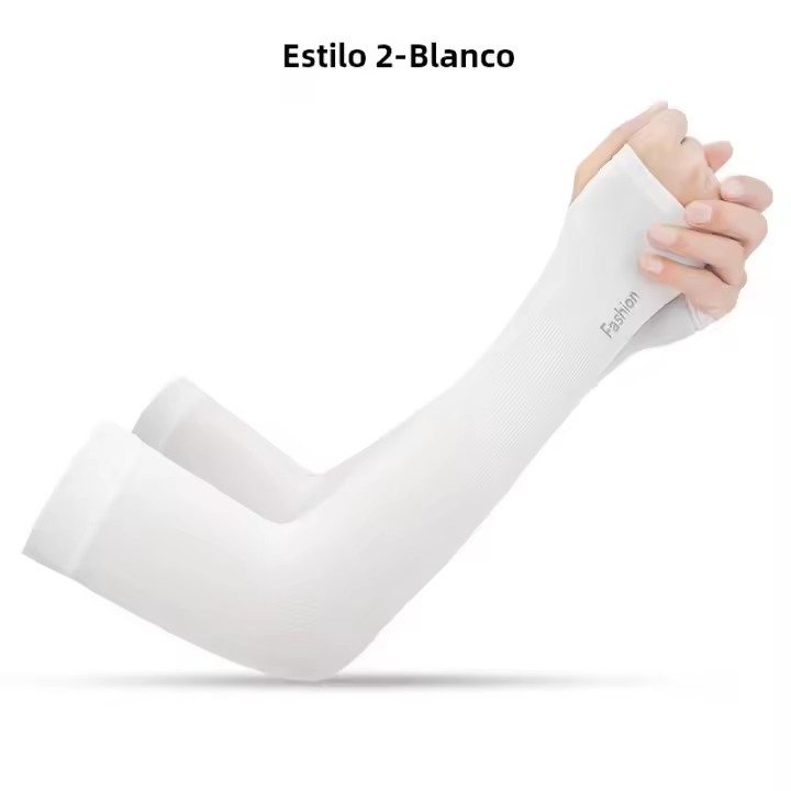 Mangas De Protección Solar Para Verano Deporte Al Aire Libre Antideslizantes Elásticas Para Hombres Y Mujeres Ciclismo Mangas De Nylon Y Poliéster - 1