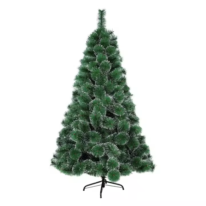 GREATOYAR Árbol de Navidad, Árbol de Navidad Artificial, Material PVC Aguja de Pino, Hogar Decoración para Navidad, con Soporte de Metálico, Fácil Montaje, Altura 120/150/180/210cm, Verde con Nieve - 1