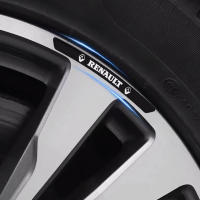 4pcs Decoración De Ruedas Para Coche Estripes De Aluminio Adhesivo Para Renault Sport Duster Megane 2 3 Accesorios Automotrices - details 3