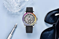 Reloj Mécanico De Lujo PAGANI DESIGN Para Hombre Con Bisel De Cerámica Arco Iris Resistente Al Agua De Acero Inoxidable Y Correa De Goma - details 23