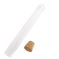 20Pcs Tubos De Prueba De Plástico Transparente De 12x100mm Con Tapas De Madera Para Laboratorio Escolar Suministros De Bodas Regalo - details 2