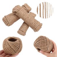 Cordón De Jute Natural Para Gatos Y Mascotas 10/50/100 Metros Hilo De Jute Para Rascado De Gatos Cinta De Burlap Para Empaquetado De Regalos Bodas Y Fiestas - details 0