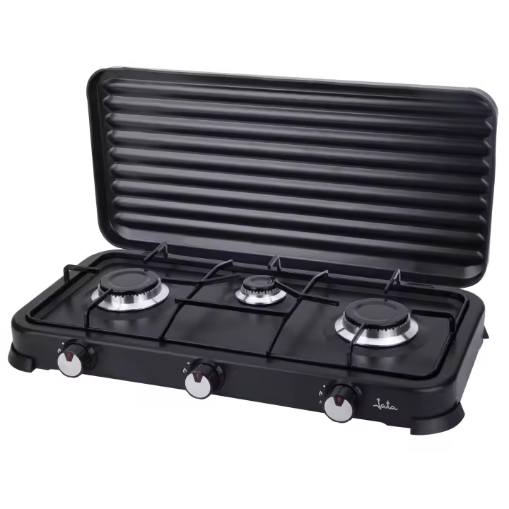 Jata JECG2703 Cocina de Gas Portátil 3 Fuegos con Parrilla - 1