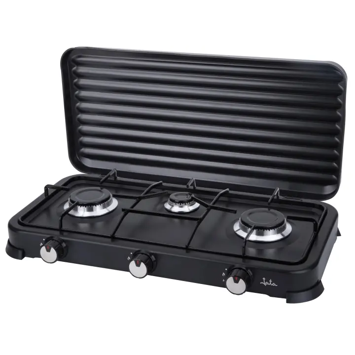Jata JECG2703 Cocina de Gas Portátil 3 Fuegos con Parrilla - 1